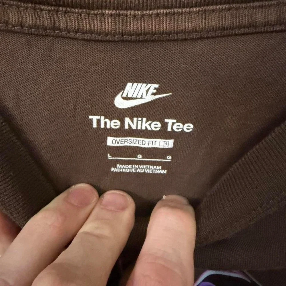 Nike Oversized Pegasus Unicorn Graphic Tee Brown Just Do It Shirt Mens L